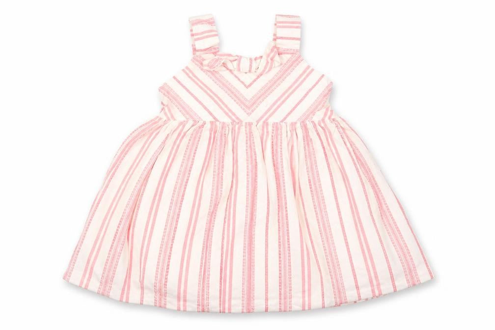 F7f Baby Pink Striped  A-Line  Size 3-6 Months