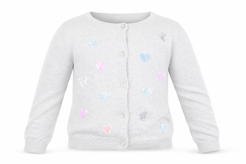 Front view of H&M girls’ grey rayon jumper, size 2, years