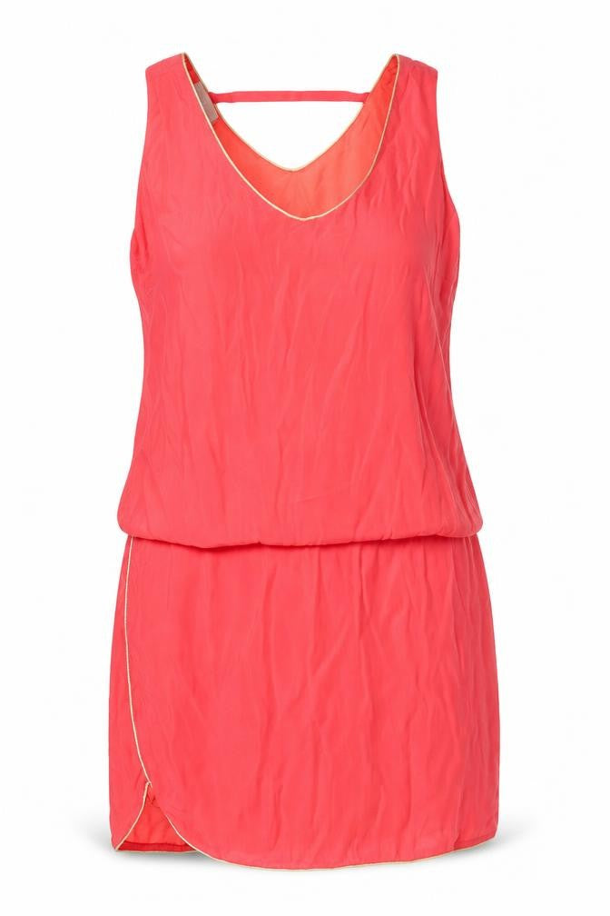 Front view of promoo women’s red bodysuit one-piece, size UK 12