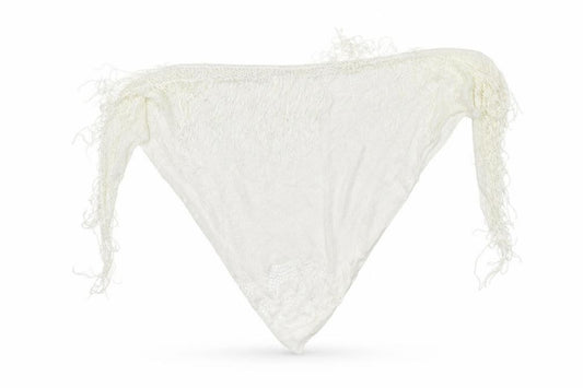 Front view of Preworn White Shawl/Wrap
