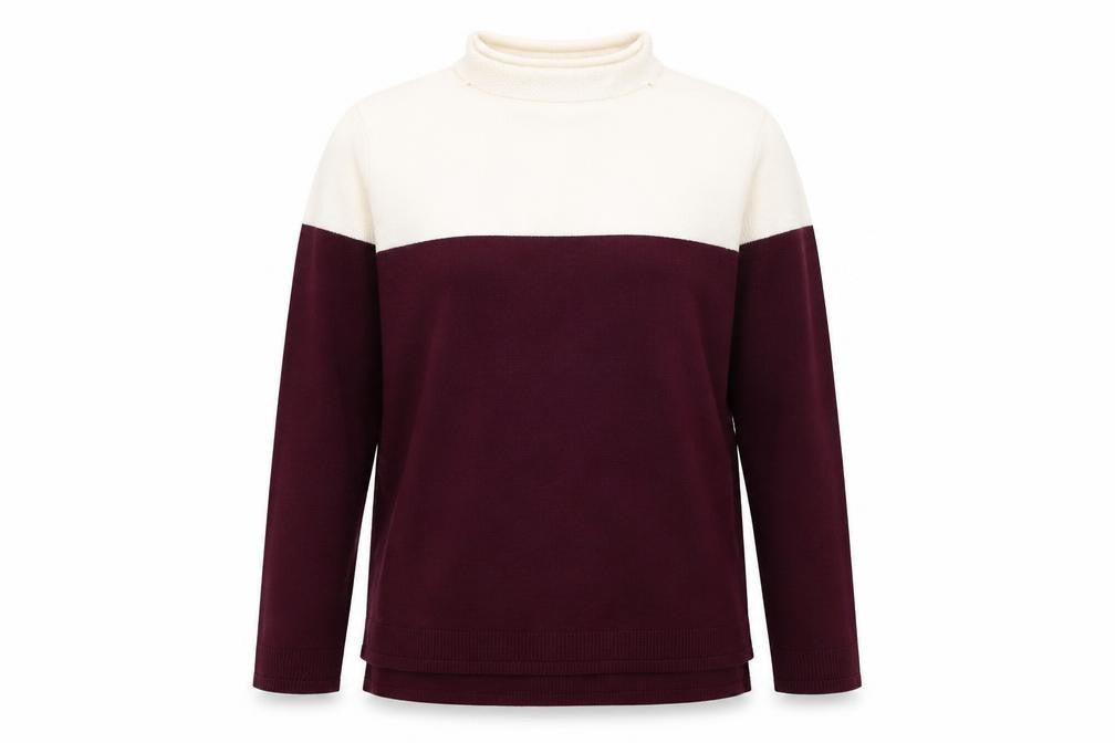 Front view of Marks & Spencer women’s white jumper, size UK 10
