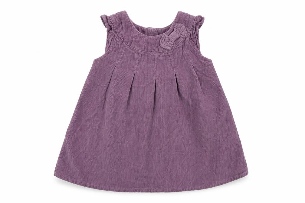 Mini Club Girls Purple  Corduroy Pinafore/Dungaree Dress  Size 6-9 Months