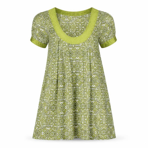 New Look Womens Green Geometric  Fit & Flare  Size 8