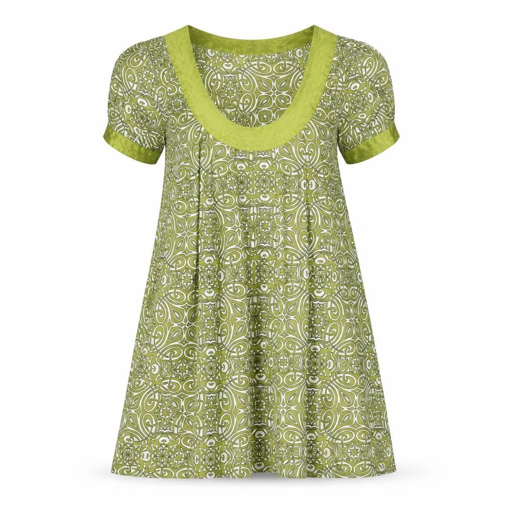 New Look Womens Green Geometric  Fit & Flare  Size 8