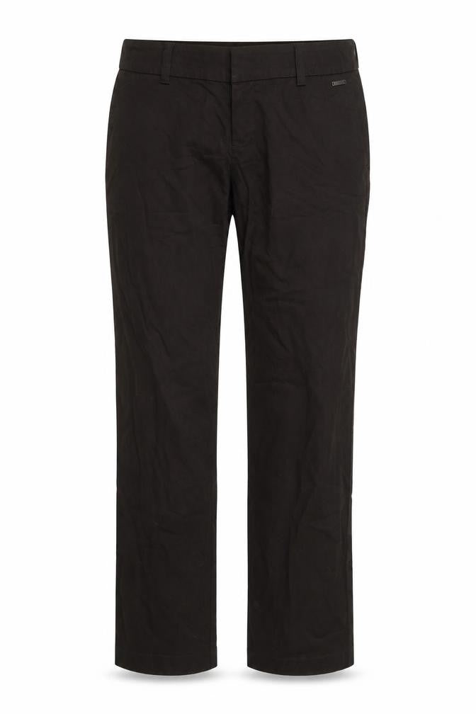 Front view of RESERVED women’s black trousers, size UK 38, 30-inch leg