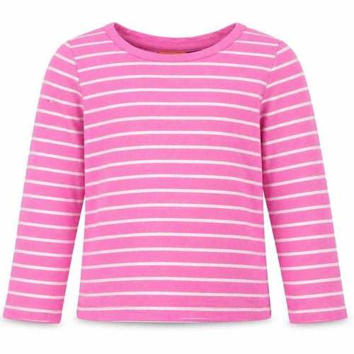 fun spirit Girls Pink Striped  Basic T-Shirt Size 4 Years