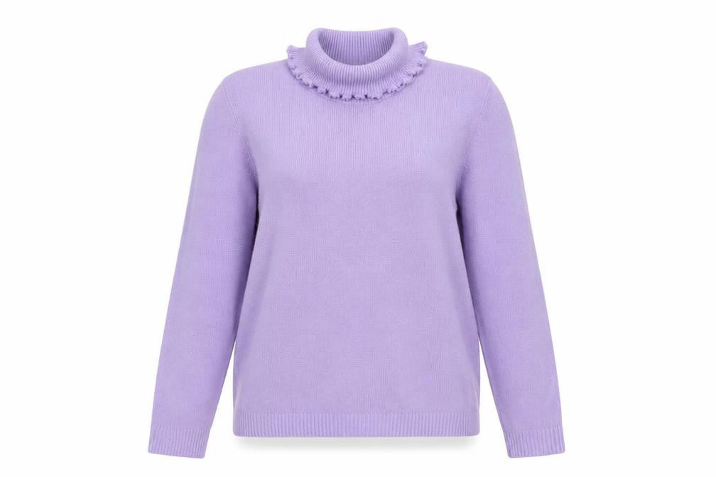 Front view of Pure & Natural women’s purple knit jumper, size M