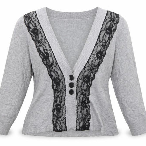 Carry Formal Womens Grey  Knit Cardigan Jumper Size M