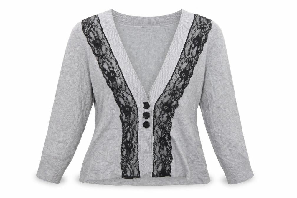 Carry Formal Womens Grey  Knit Cardigan Jumper Size M