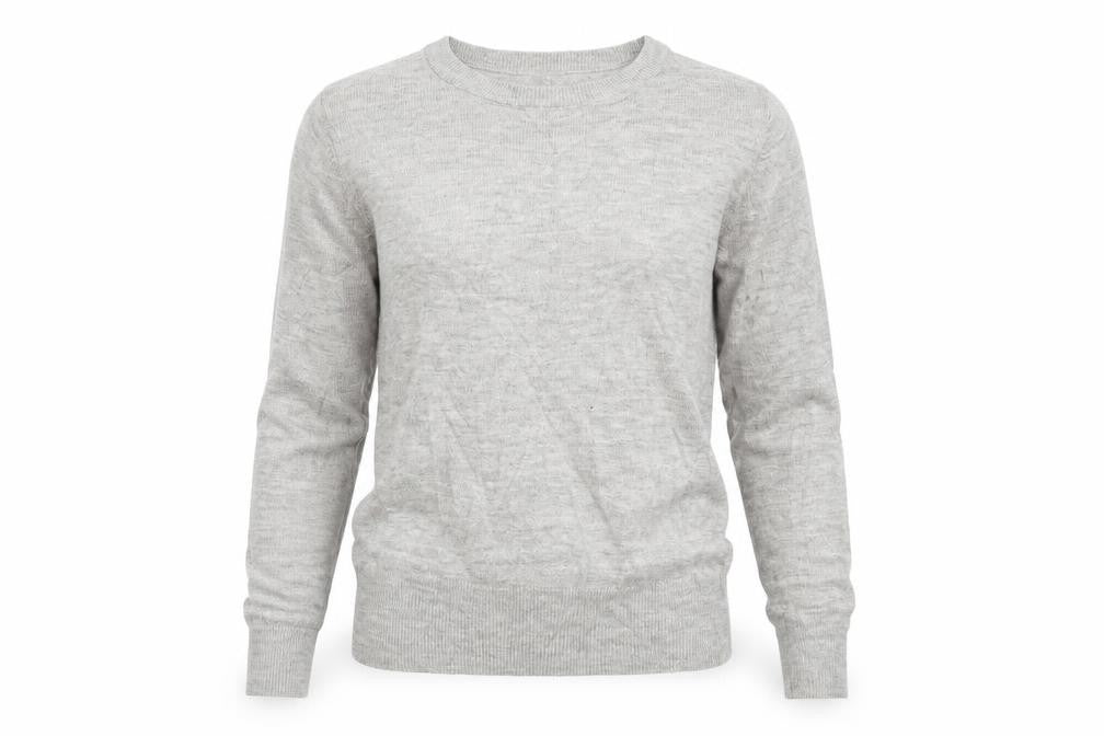 Front view of Preworn women’s grey jumper, size S