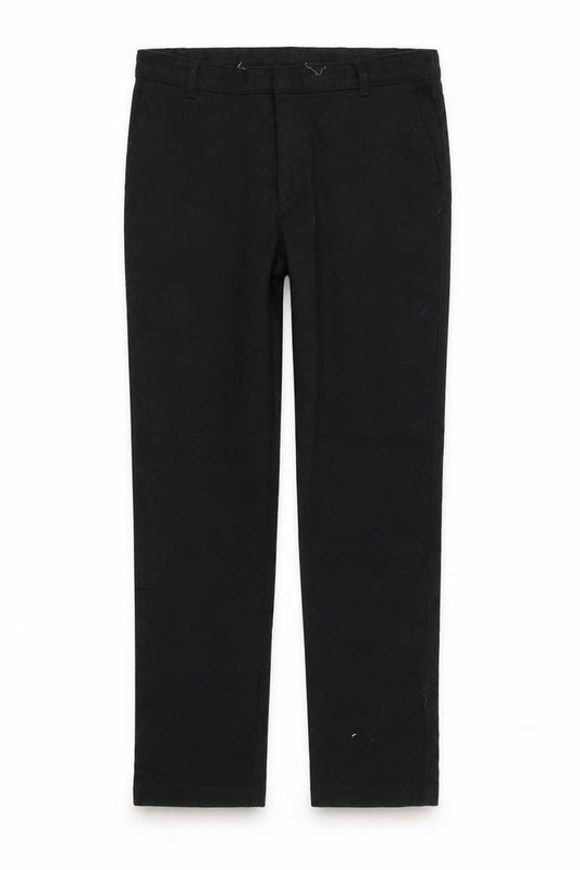 Front view of George girls’ black ikat chino trousers, size 12-13, years