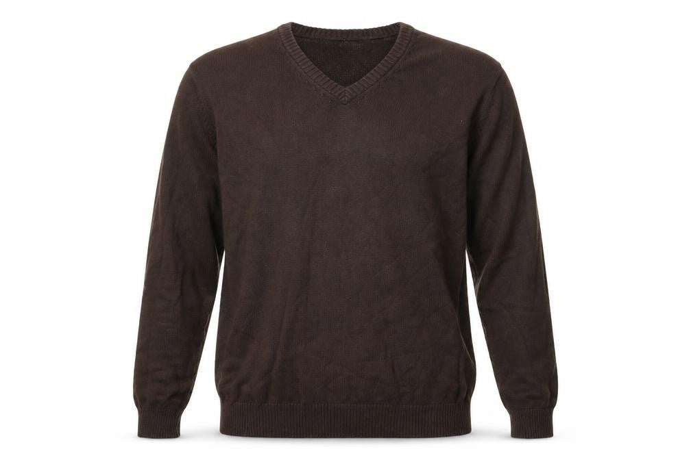 Front view of Blue Harbour men’s brown jumper, size S