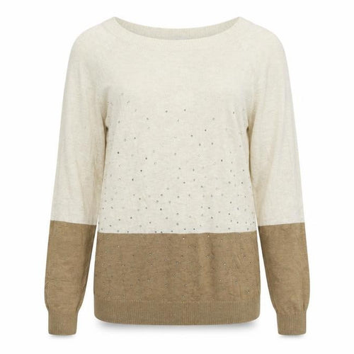 NEXT Womens Beige   Pullover Jumper Size 10  - jewl detail