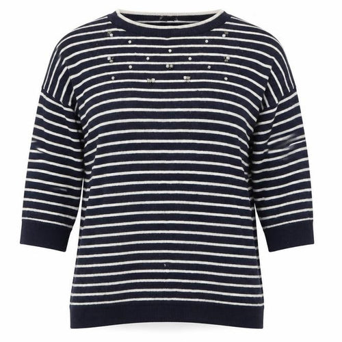 Country Casuals Womens Blue Striped  Pullover Jumper Size S