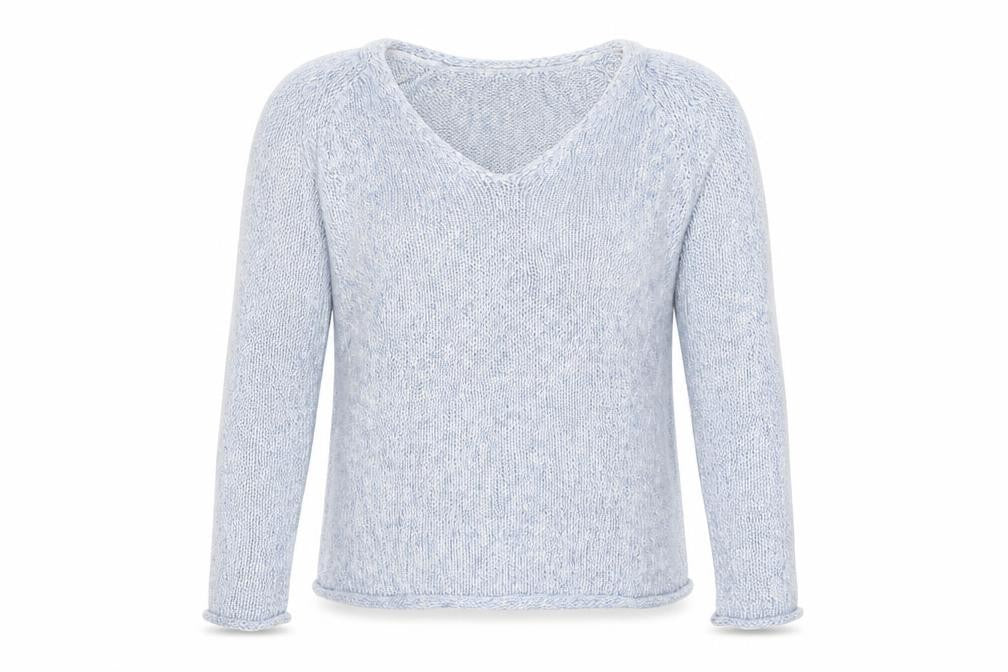Front view of H&M women’s blue jumper, size S