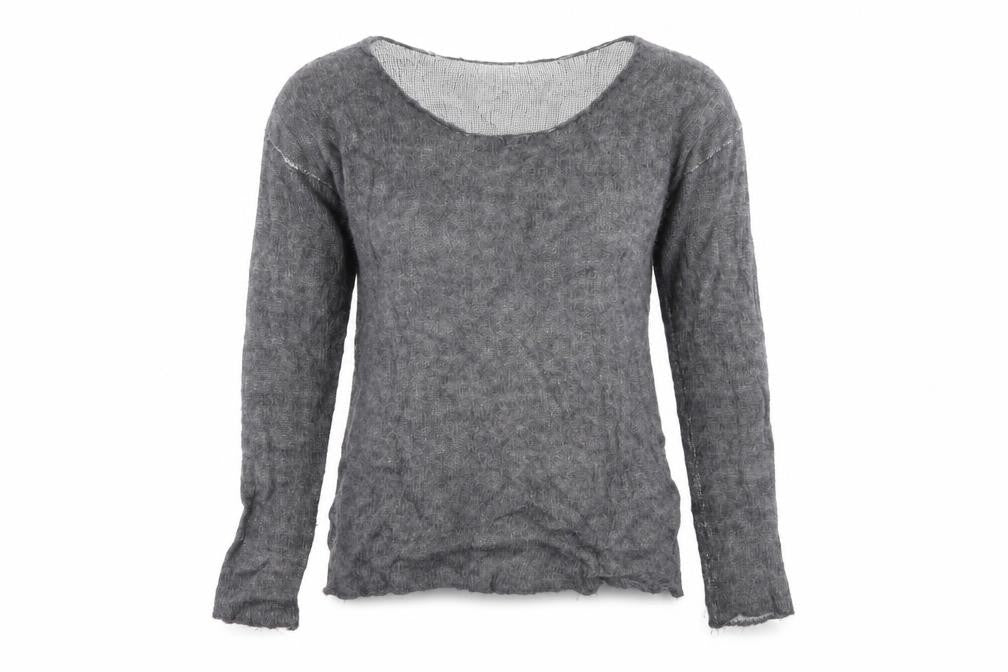 Front view of Coercion women’s grey knit jumper, size M