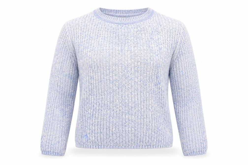 Front view of Marks & Spencer women’s blue jumper, size UK 8