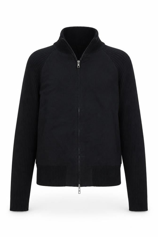 Front view of Simon Clarke men’s black jacket coat, size M