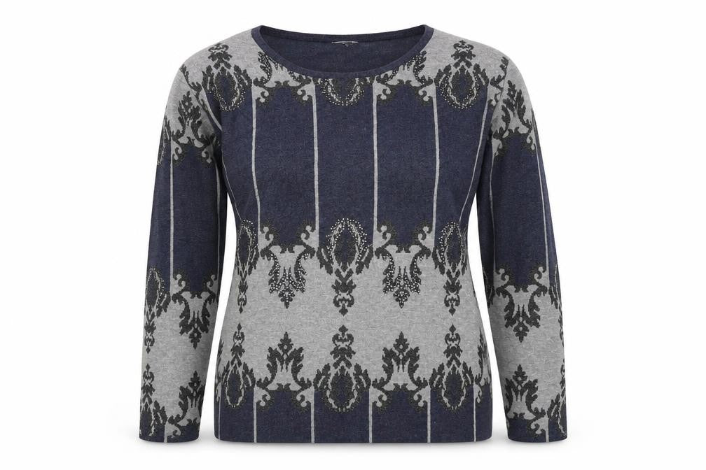 Cristina  Womens Blue Floral  Pullover Jumper Size XL