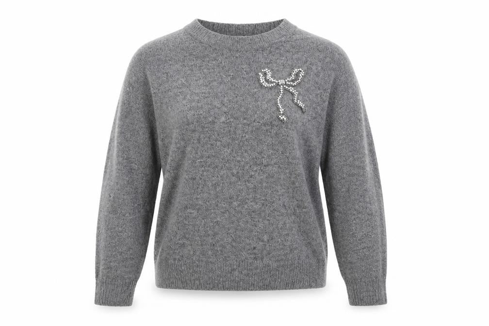 Front view of H&M women’s grey jumper, size XS