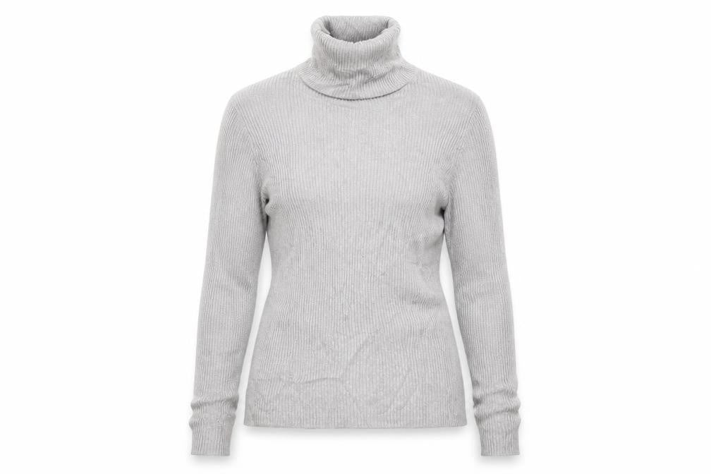 Front view of Sara Woman women’s silver jumper, size S