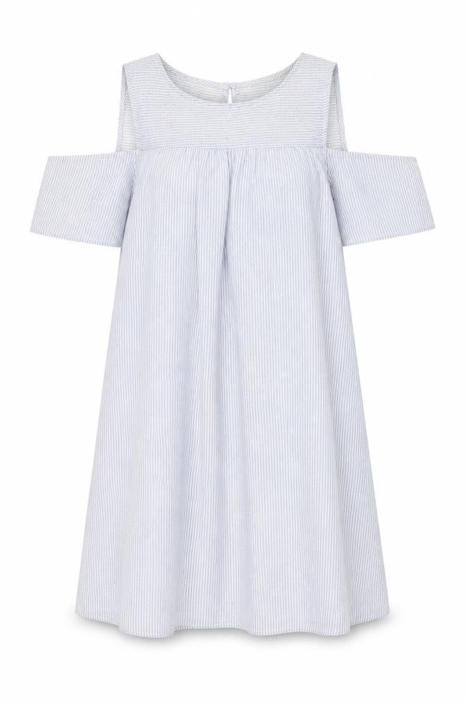 Bravesoul Womens Blue Striped  A-Line  Size S