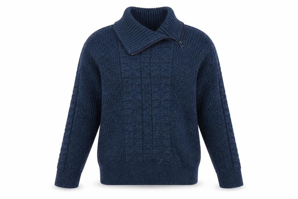 Front view of Outfit boys’ blue jumper, size 9, years