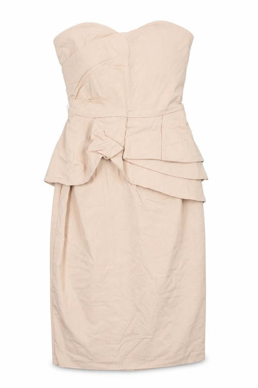 Front view of ASOS women’s pink a-line, size UK 8