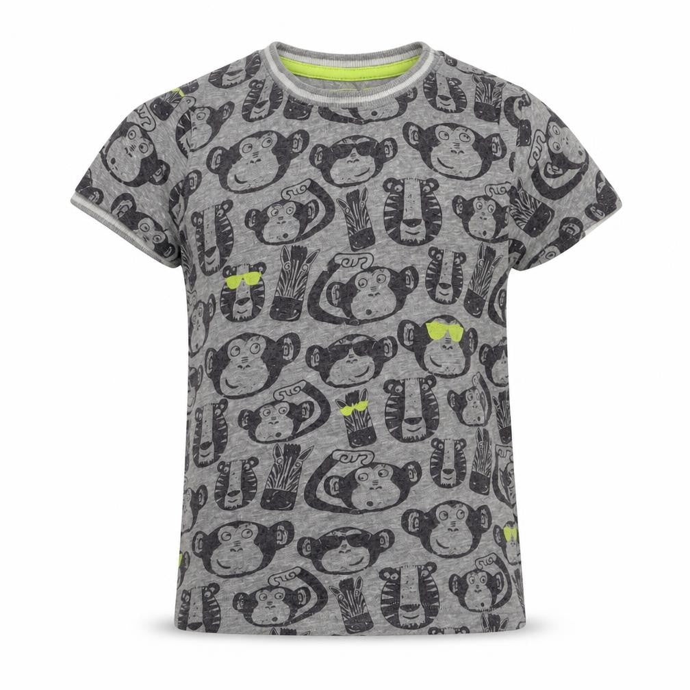 Front view of Blue Zoo boys’ grey basic t-shirt, size 4-5, years