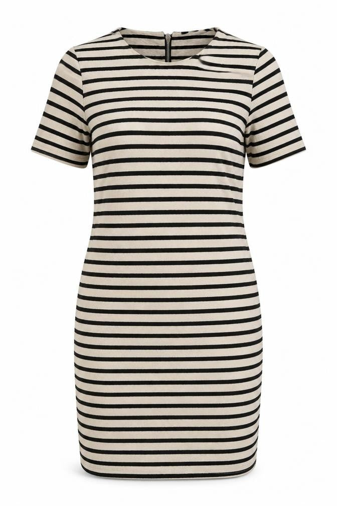 Dorothy Perkins Womens Beige Striped  Bodycon  Size 10