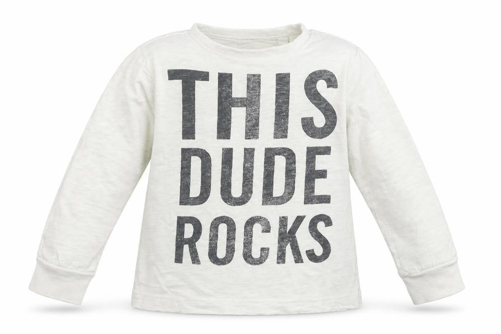 Front view of Next boys’ white pullover sweatshirt, size 2-3, years