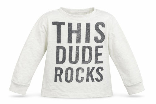 Front view of Next boys’ white pullover sweatshirt, size 2-3, years