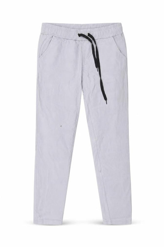 Front view of Preworn girls’ grey denim jegging jeans, size L, - made in italy