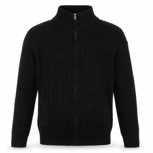 Ceader wood state Mens Black  Knit Full Zip Jumper Size M