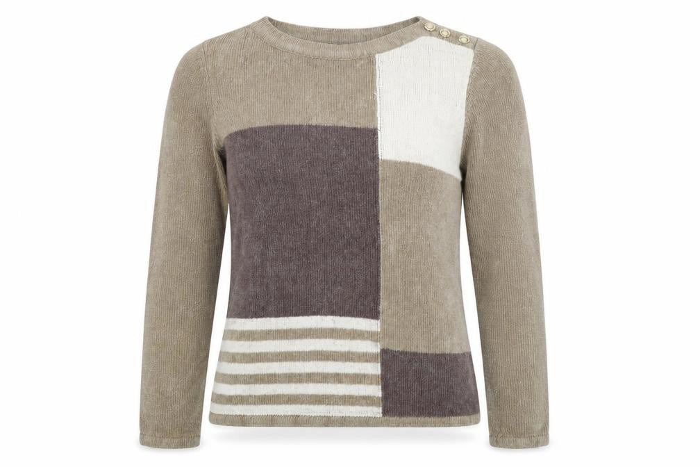 Front view of Bonmarché women’s grey jumper, size M