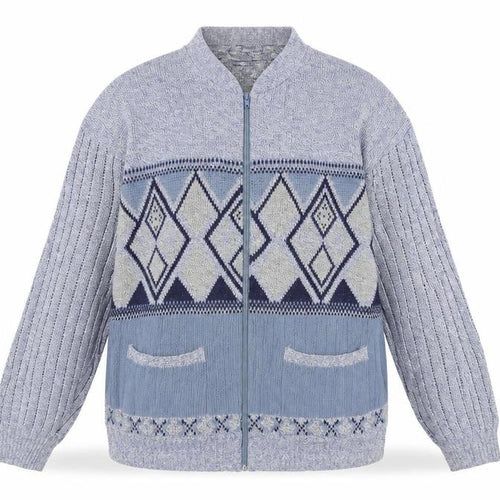 FAB Womens Blue   Full Zip Jumper Size L