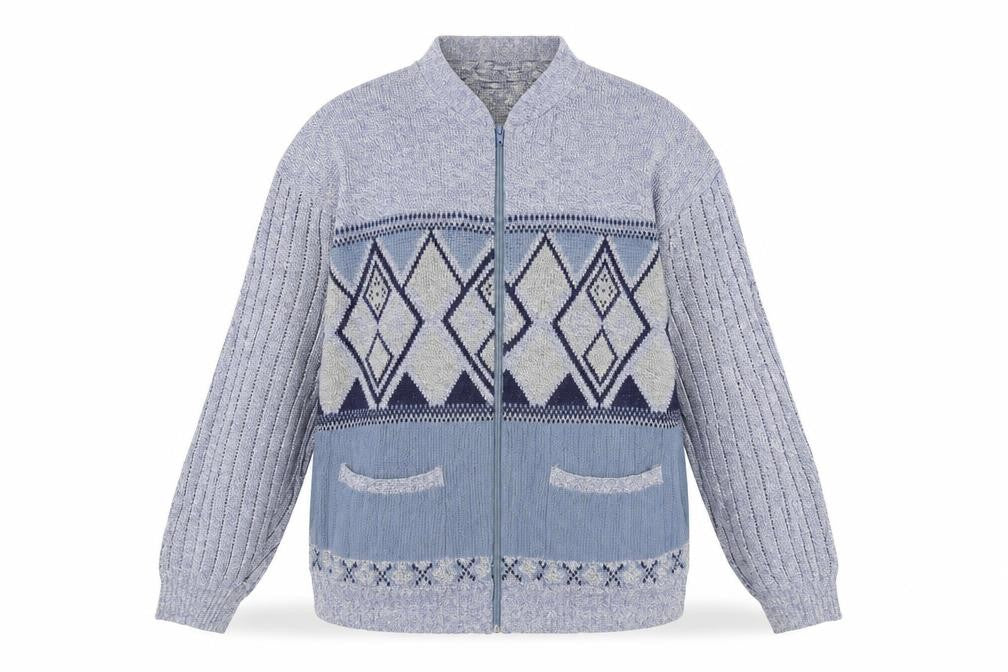 FAB Womens Blue   Full Zip Jumper Size L