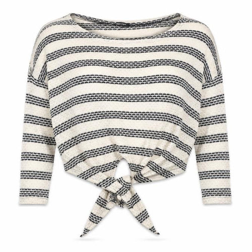 New Look Womens White Striped Knit Pullover Jumper Size M