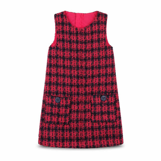 Front view of Matalan girls’ pink a-line, size 6, years
