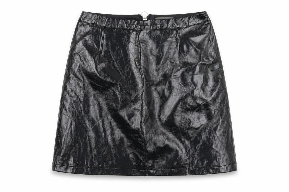 Front view of Primark women’s black a-line skirt, size UK 8