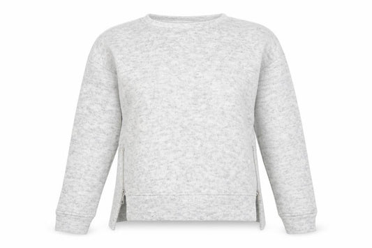 Front view of New Look women’s grey jumper, size UK 8