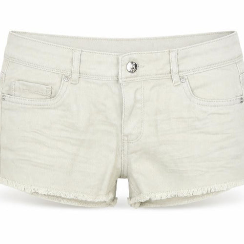 Denim & Co. Womens Beige  Denim Cut-Off Shorts Size 8