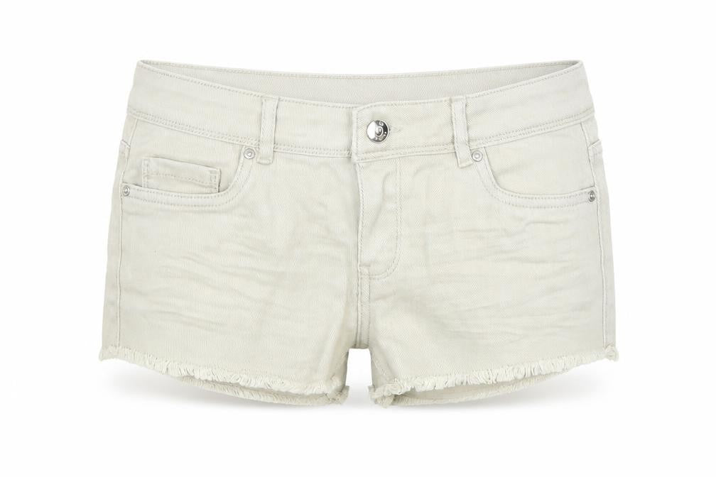 Denim & Co. Womens Beige  Denim Cut-Off Shorts Size 8