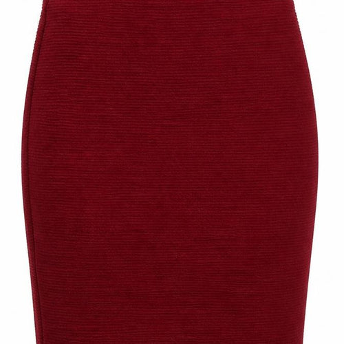 New Look Womens Red  Knit Straight & Pencil Skirt Size S