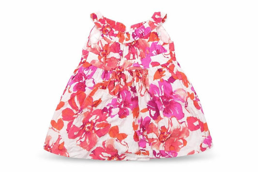 Front view of Maggie & Zoe girls’ multicoloured floral tank dress, size 12, months