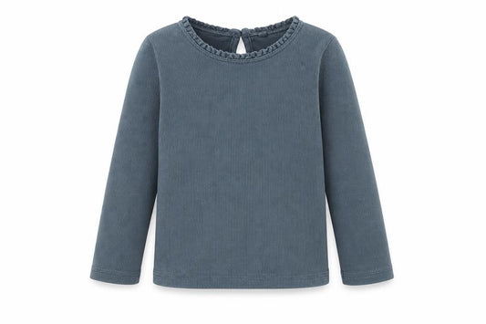 Front view of Next girls’ grey basic t-shirt, size 2, years