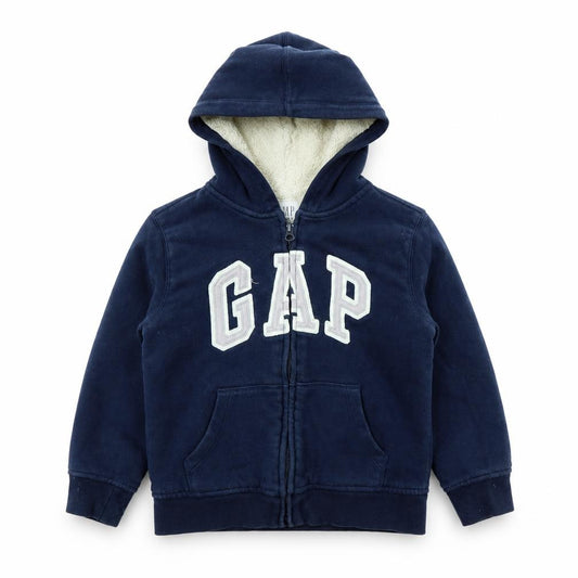Front view of Gap boys’ blue jacket, size S