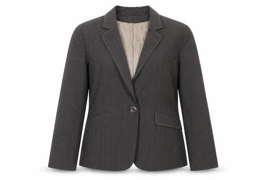 Front view of Debenhams women’s brown jacket suit jacket, size UK 16