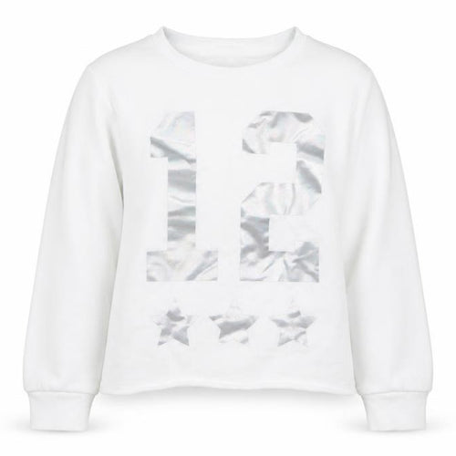 F&F Girls White   Pullover Sweatshirt Size 7-8 Years  - 12
