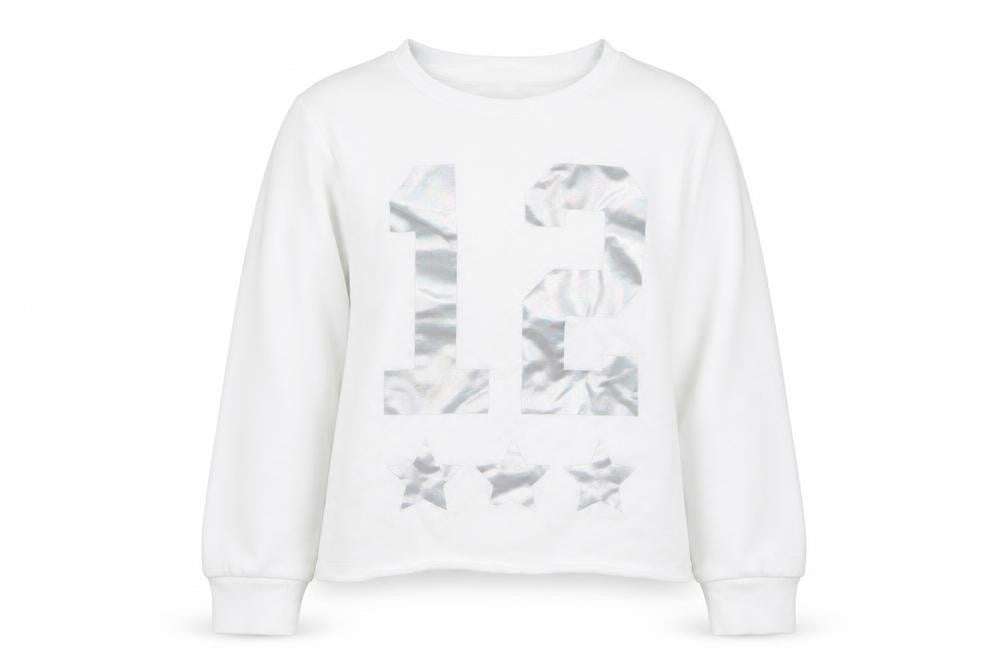 F&F Girls White   Pullover Sweatshirt Size 7-8 Years  - 12